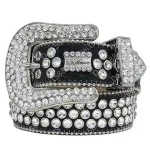 Designer BB Belt Simon Burts für Männer Frauen glänzender Diamantgürtel schwarz auf schwarz blau weiß mehrfarbig mit Bling -Strass als Geschenk183e