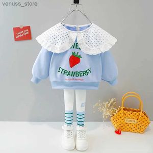 Conjuntos de roupas meninas roupas terno bebê novo estilo moda autunm algodão material impressão manga longa roupas infantis 2 5 anos de idade