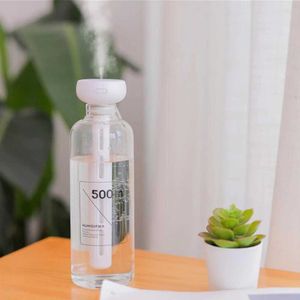 Luftbefeuchter USB Tragbarer Luftbefeuchter Home Office Flasche Aromadiffusor Leiser Mini-Luftbefeuchter Cool Mist Maker mit buntem Licht