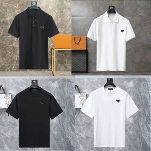 Erkek Tişört Tasarımcı Gömlek Erkek Siyah Tişörtler Kadın Giyim Beyaz Kısa Kollu Saf Pamuklu Ceket Lüks Giyim Pra Erkek Tees Polos Yaz Nefes Verebilir