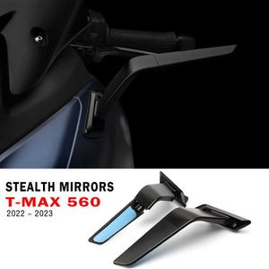 오토바이 조명 Tmax 560 액세서리 야마하 T-Max 560 T Max 560 스텔스 미러 스포츠 윙렛 거울 조절 가능한 미러 131225 용 오토바이 미러 오토바이 미러