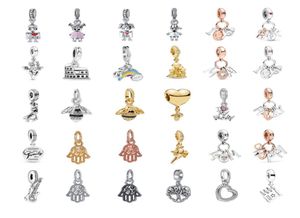 925 Sterling Silver Dangle Charm Ny utsökta och varm rosguld Perfekt Family Pärlor Pärlor Fit P Charms Armband Diy Jewelr7151560