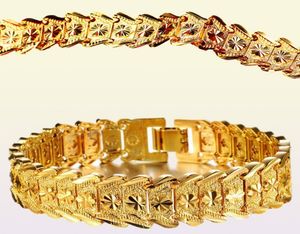 Personlighet charm armband 18k guld vete handled länk kedja armband överdådiga punk smycken för män kvinnor kubansk armband accessorie3652744