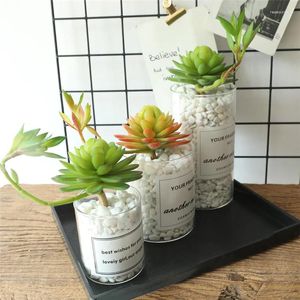 Decorative Flowers Simulated Water Lilies Succulent Plants Floral Home Decor Wedding Red Cotton Artificial MW1723