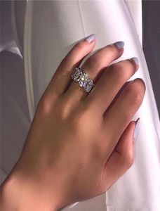 Splendido anello di promessa con fascia eternità in edizione limitata in argento sterling 925 11 pezzi anelli di fidanzamento con diamante ovale cz per le donne3467062