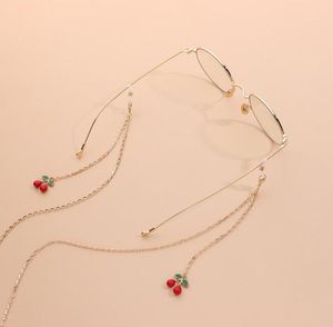 Cherry Glasses Chain Women Elegant Eyeglasses Designer Solglasögon Mask Hanging Chains Accessories for Female8766932