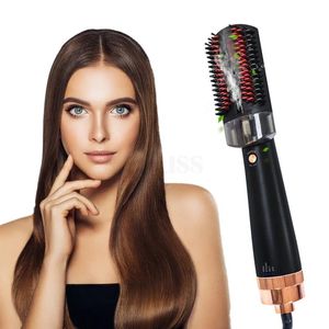 Secadores de cabelo profissional escova de vapor escova de secador de cabelo elétrico para cabelo infravermelho escova de alisamento com rolo de vapor styler
