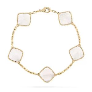 designer bracelets Van Bracelet Four Leaf Clover Gold Love Bangle Pendant Sparkling Crystal Diamond for Women Girl Wedding Mother Day Jewelry with box