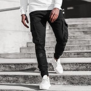 Calças masculinas preto hip hop streetwear moda jogger harem calças homem casual moletom masculino tamanho grande