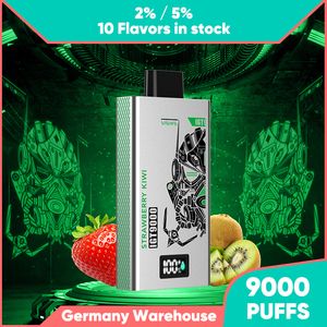 Original Happ Bar Vape 9000 Puffs narguilé vapers E Cigarros elf 9k puff shisha vaper caixa recarregável 2% 5% E-líquido Prefillrd einweg vapes desechables