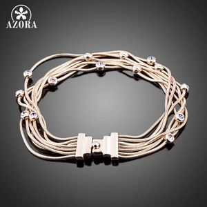 Armreif AZORA Seven Coil Roségold Farbe Stellux Österreichischer Kristallschmuck Armbänder TS0026