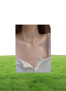 Anlände 925 Sterling Silver Sparkling Choker Bead Halsband CLAVICLE CHAIN ​​Wedding Present Women Fine Jewelry 2207198974129