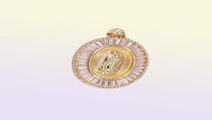 Collana con pendente di design Gesù Maria della Vergine color oro da 5 pezzi 2106214519517