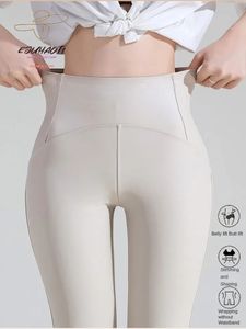 Kvinnors höst sexig pu läder leggings damer vinter hög midja byxor tjej multicolour tights sträcka mjuka tunna fleece byxor 231225