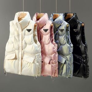 Designer Women Sleeve Short Down Jackets Vest Winter Designer Coat Parka Embroidery PA Letter Super Thick Hooded Outerwear Vest Downs Star1922