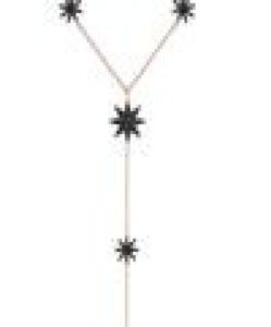 Anlände Sparking Star Charm Y Form Long Lariat Link Chain Halsband för sexiga kvinnor Guldfärg Fashion Wedding Jewelry Gifts 201217341681