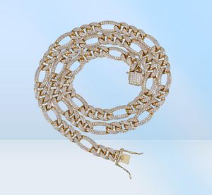Mrożone łańcuchy bioder biżuterii projektant Designer Naszyjnik męski Link Link Tennis Luksusowy styl Charms Bling Rapper Chain Hiphop Micro Pave CZ Women2189812