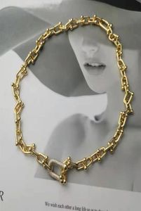 ファッションUshaped Horseshoe Buckle Thick Necklace Fashion Fansatile Ins Street Hip Hop Sterling Silver Collar Chain2097302