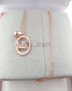 New jewelry friendship M style Rose Gold 925 Sterling silver initial necklaces for women string chains pendant sets birthday gifts6338115