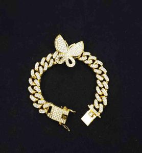 Jewelry fashion inlaid Bracelet smart big butterfly Cuba inlaid diamond bracelet17522601143952