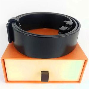 Fashion Classic Belt Męskie i damskie pasy projektantów srebrne męskie czarne gładkie złotą klamrę skórzaną szerokość 3 8 cm Wit242d