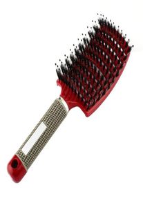 Pro Hårbotten Massage Comb Hairbrush Bristlenylon Kvinnor Våt Curly Doltangle Hair Brush för salongfrisör Styling Tools5900055