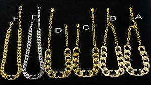 Hip Hop cuban Link Choker Chain Chain Men Diamonds Neck Neck Cocklace Gold Silver Rugged Grande Collane a catena spessa grossola