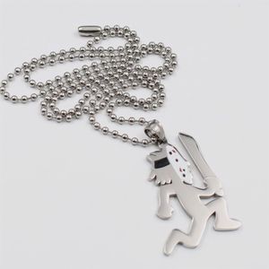 for Mens brand new silver big ICP HATCHETMAN Mask Psychopathic Machetes TWIZTID Stainless Steel Pendant Necklace with ball chain 3331z