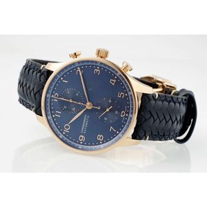 Tasarımcı Menwatch IWC Watch Mens Portugieser Gold Watches 5A Yüksek Kalite Otomatik Mekanik 52010 Uhren Güç Depolama 90h Watchmen Geri Şeffaf Montre Pilot 1SL9