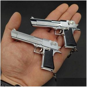 Novelty Items Desert Eagle Pistol Toy Gun Miniature Model Keychain Fl Shell Alloy Can Not Shoot Boy Birthday Gift Wholesale Drop Del Dh9S8