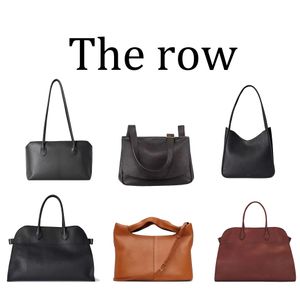 Luksusowa prawdziwa skóra The Row Margaux15 Terrasse Tote Torby Margaux Bag Messenger Women Cross Body Projektanta Torby Mężczyzn Mężczyzn Torebka Weekendowa torba na plażę