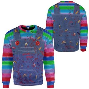 3D-Sweatshirts Spooky Baby Tie-Dye Sweat Herren-Kapuzenpullover mit Rundhalsausschnitt in Übergröße