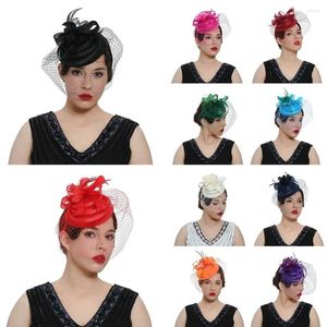 Berets Stylowy Wedding Flower Mesh Fascynatorzy Fascynatorzy Hat Fascynator Hats Hats Koktajl Koktajl Party