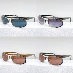 Sonnenbrille für Männer Frauen Mode Outdoor Drive Luxus Unisex Marke A71557 Rahmen Silber Metall UV400 CH Gläser