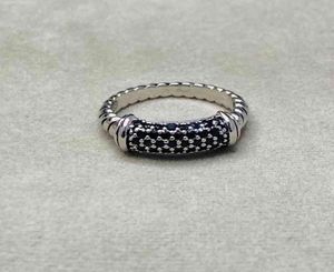 Mody projektant biżuterii diamentowy czarny biały pierścień pierścienia diamentowe męskie męskie wysokiej jakości platyna plated6919178