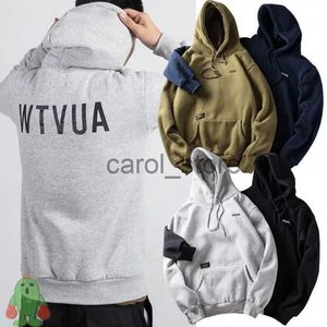 Felpe con cappuccio da maschile percorsi da uomo tracce da uomo inverno high street wtaps felpa con cappuccio ricamato alla schiena di grandi dimensioni lettere pullutover con cappuccio uomo donna vestiti vello j231225