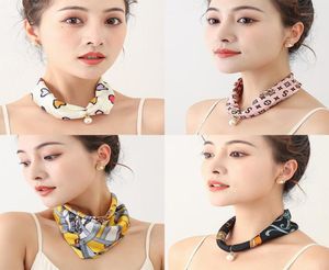 Scarves Silk Scarf Pearl Necklace Thin Style Pendant For Women039s Decoration8982085