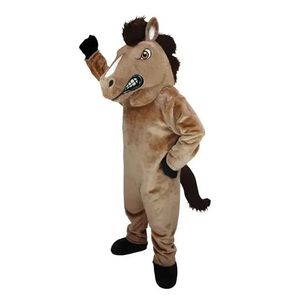 Halloween Brown Horse Mascot Costume Cartoon Fruit Anime theme character Christmas Carnival Party Fancy Costumes Adults Size Outdoor Outfit