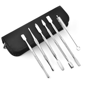 2024 Rostfritt stål Tillbehör Väska Packaging Dab Tool Kit Dabber Pick Tool 90-130mm för torr örtpenna som gräver vaxolja Atomizer Pk Titanium Nail