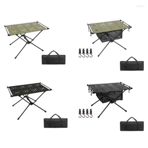 Camp Furniture Foldable Camping Tables Aluminum Alloy Lightweight Folding Table Compact Desk For Fishing BBQ Durable