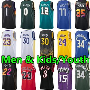 custom Basketball Jerseys Stephen Curry James Devin Booker Kevin Durant Jayson Tatum Ja Morant Giannis Antetokounmpo Bryant Luka City adult children jersey