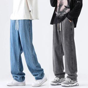 I jeans per adolescenti M5XL appaiono slim e larghi, pantaloni casual versatili per abbigliamento sportivo, gamba dritta alla moda 231222