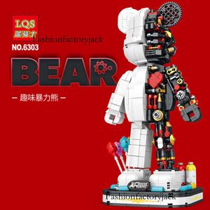 Blue Knight 6303 Building Block Girl Gift Birthday Gift Iron Arm Violent Bear Decoration Cross Border New Product Toy