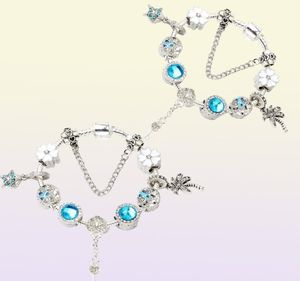 Fashion Style Charm Bracelet Women 925 Sterling Silver Murano Lampwork Fish Bangle Starfish Tree Palm Pendants Bracelets Jewelry Girls6223216