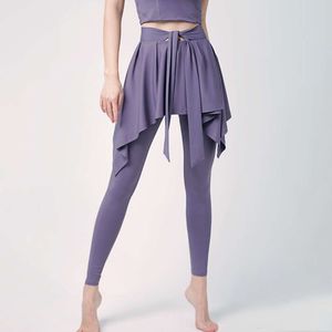 Desginer ALOS Yoga Originsummer Nowa krótka spódnica Fakiet dwuczęściowe spodnie jednoczęściowe spódnice