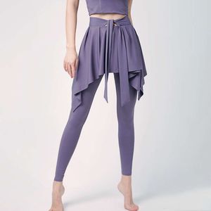 Desginer Alos Yoga Originsummer New Short Skirt Fake Two Piece Pants One Piece Skirt Pants Running Fitness Sports Skirt Pants