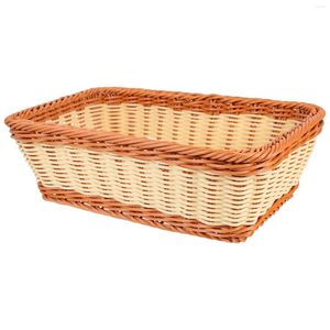 Dinnerware Sets Bread Basket Home Storage Woven Platic Bins Fruit Dish Household Plastic Rattan Tabletop Multi-function Egg Trays