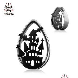 Plugues Túneis Kubooz Expansor de Orelha Castelo Medidores Macas Brincos de Aço Inoxidável Piercing Jóias Atacado 8mm a 25mm 34pcs D Dhzbf