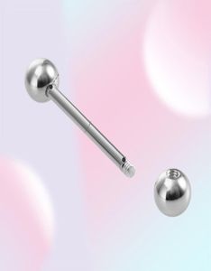 1pc 925 Sterling Gümüş Yuvarlak Düz Dil Barbell Kadınlar için 16mm Meme ucu Halkaları 14G Hipoalerjenik Piercing İnce Jewelry6045462