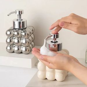 Ceramic Liquid Soap Hand Sanitizer Dispenser Dusch Gel Shampoo Pump Bottle Refillable Travel Portable Burs Badrumstillbehör 231222
